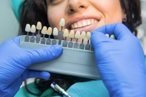 Woman who is considering dental veneers in Austin, Texas